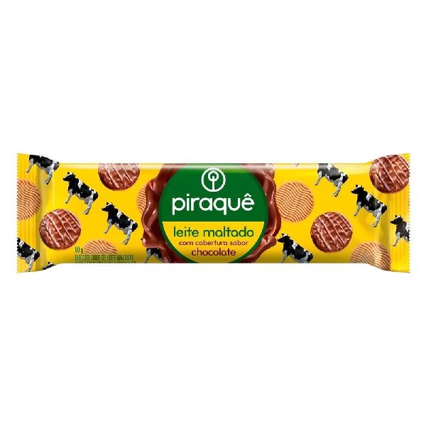 Biscoito Leite Maltado Coberto  80g 1 UN Piraquê