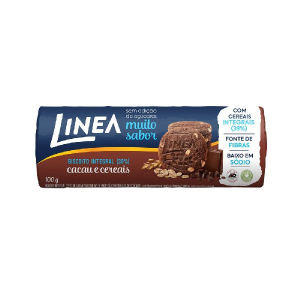 Biscoito Integral Cacau e Cereais  100g 1 Un Linea