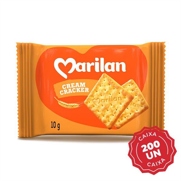 Biscoito Cream Cracker 10g CX 200 UN Marilan