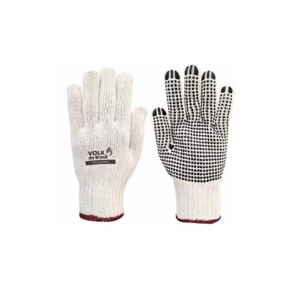Luva de Algodão Tricotada Pigmentada CA46933 Branco 1 UN Volk