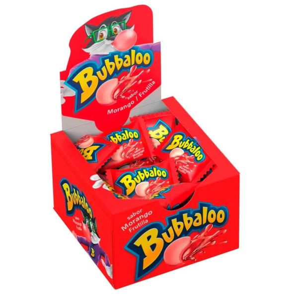 Chiclete Sabor Morango 5g Display com 60 UN Bubbaloo