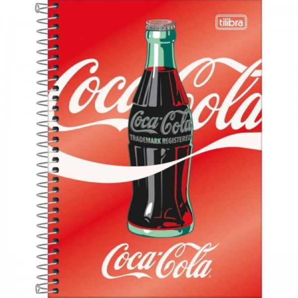 Caderno Espiral Capa Dura 1/4 80 FL Coca-Cola A 1 UN Tilibra