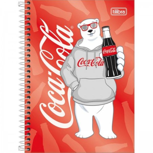 Caderno Espiral Capa Dura 1/4 80 FL Coca-Cola C 1 UN Tilibra