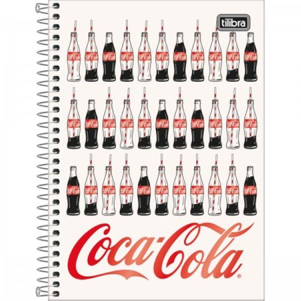 Caderno Espiral Capa Dura 1/4 80 FL Coca-Cola D 1 UN Tilibra