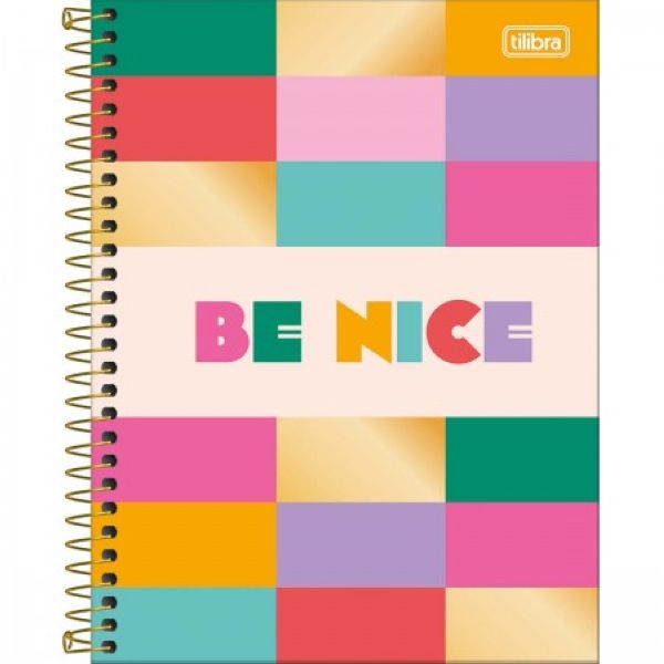 Caderno Colegial Capa Dura 1 Matéria 80 FL Be Nice A 1 UN Tilibra
