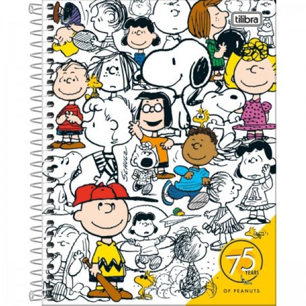 Caderno Colegial Capa Dura 1 Matéria 80 FL Snoopy A 1 UN Tilibra