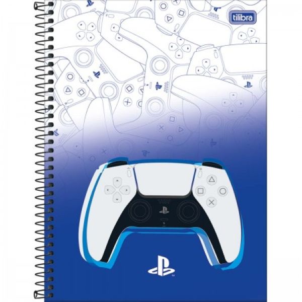 Caderno Universitário Capa Dura 10 Matérias 160 FL Playstation A 1 UN