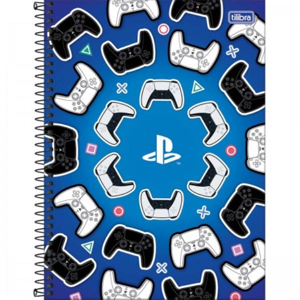 Caderno Universitário Capa Dura 10 Matérias 160 FL Playstation D 1 UN