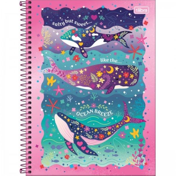 Caderno Universitário Capa Dura 1 Matéria 80 FL Bubble B 1 UN Tilibra
