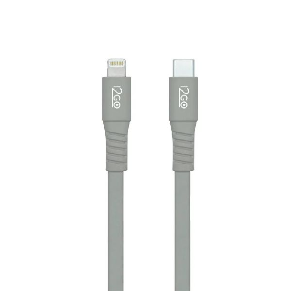 Cabo Lightning + USB-C Flat 1,2m Cinza 1 UN i2GO