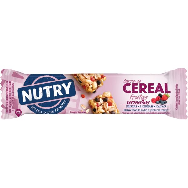 Barra de Cereal Frutas Vermelhas 22g 1 UN Nutry