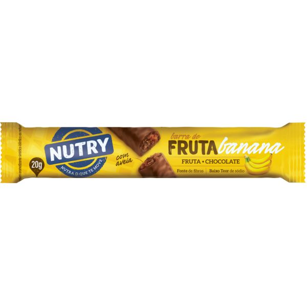 Barra de Fruta Banana e Chocolate 20g Nutry