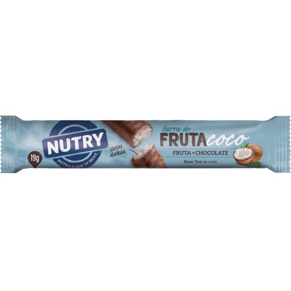Barra de Fruta Coco e Chocolate 19g 1 UN Nutry