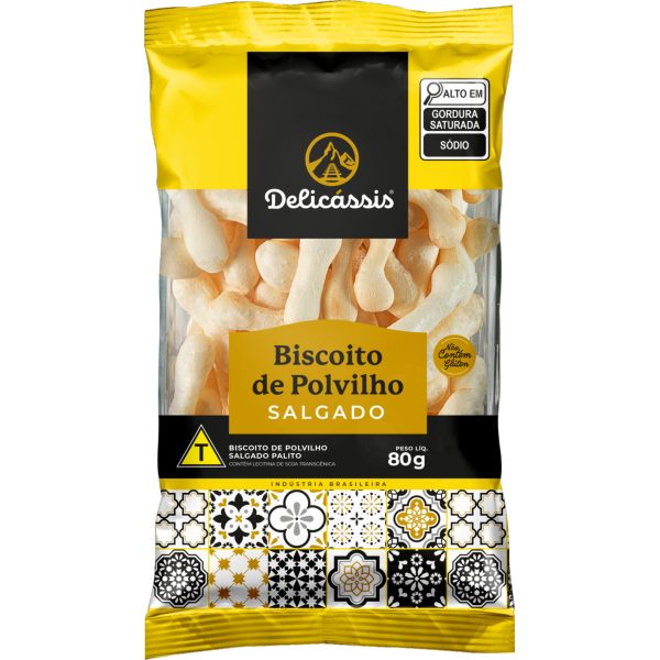Biscoito Polvilho Palito Salgado 80g 1 UN Delicássis
