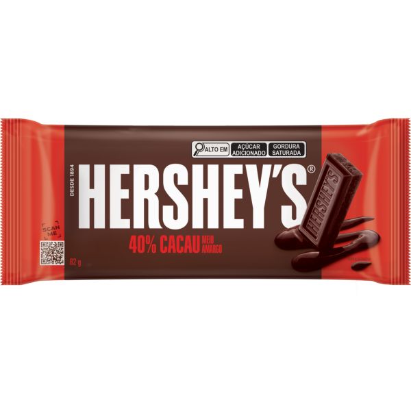 Barra de Chocolate Meio Amargo 82g 1 UN Hershey's