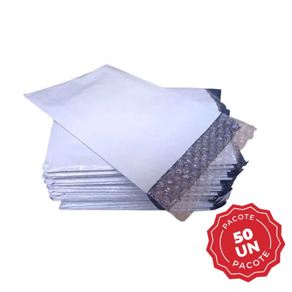 Envelope Segurança Branco com Bolha 30x40+3 50 UN Bergamo