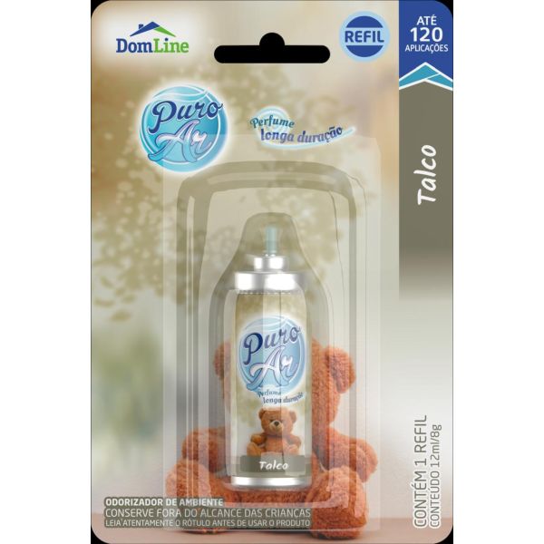 Odorizador de Ambiente Refil 12ml Talco 1 UN Puro Ar