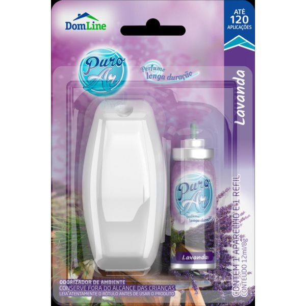Odorizador de Ambiente Puro Ar Aparelho e Refil 12ml Lavanda 1 UN