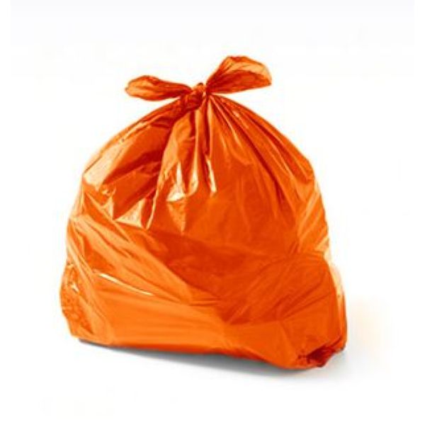 Saco para Lixo Laranja 100L Com 100 UN Plastjoia