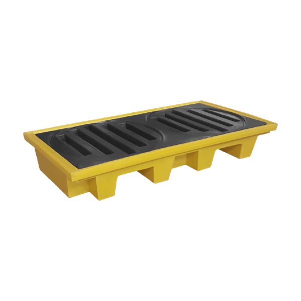 Pallete de Contenção 2 Tambores 75L Baixo Perfil 1 UN Lar Plásticos