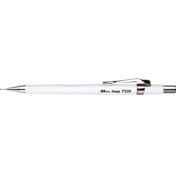 Lapiseira 0,9mm Branca Clip e Mandril de Metal 1 UN Pentel