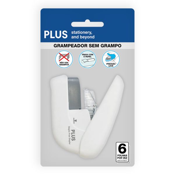Grampeador sem Grampo Branco 1 UN Pentel