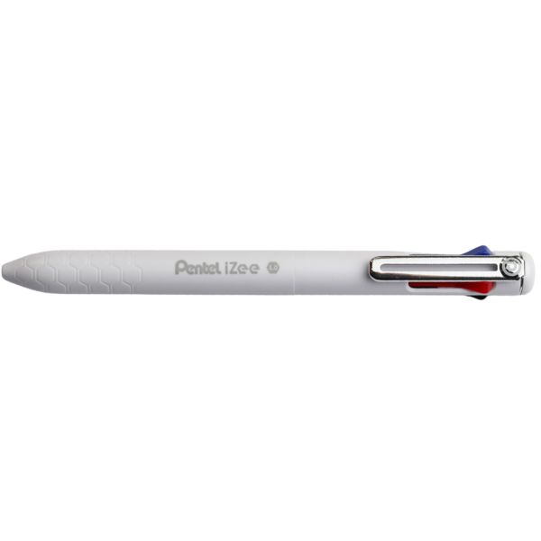 Caneta Esferográfica Retrátil 1,0mm 4 Cores Corpo Branco 1 UN Pentel