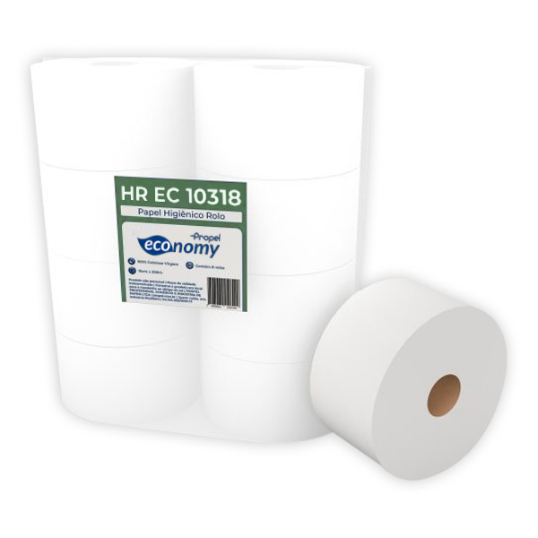 Papel Higiênico Folha Simples Rolão 300m CX 8 RL Propel
