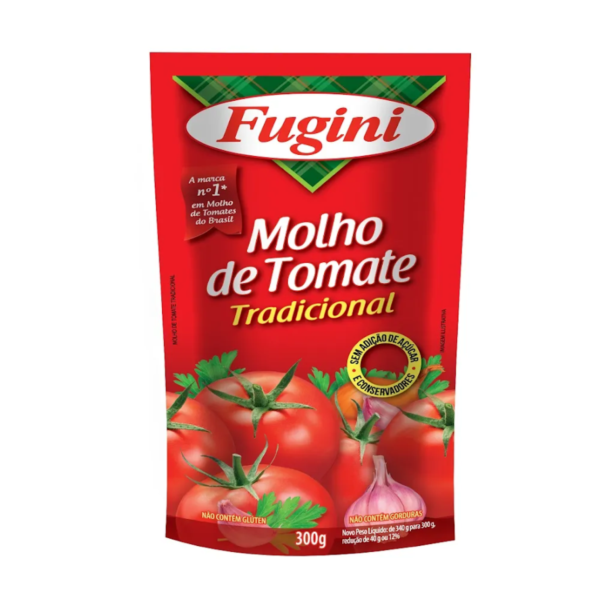 Molho de Tomate Tradicional Fugini Sache 300g 1 UN