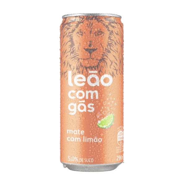 Cha Matte Limão com  Gás Lata 290ml 1UN Leão