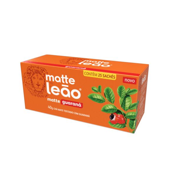 Chá Matte Guaraná Saches  CX 25 UN Leão