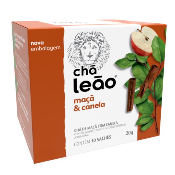 Chá Maça e Canela Saches CX 10 UN Leão