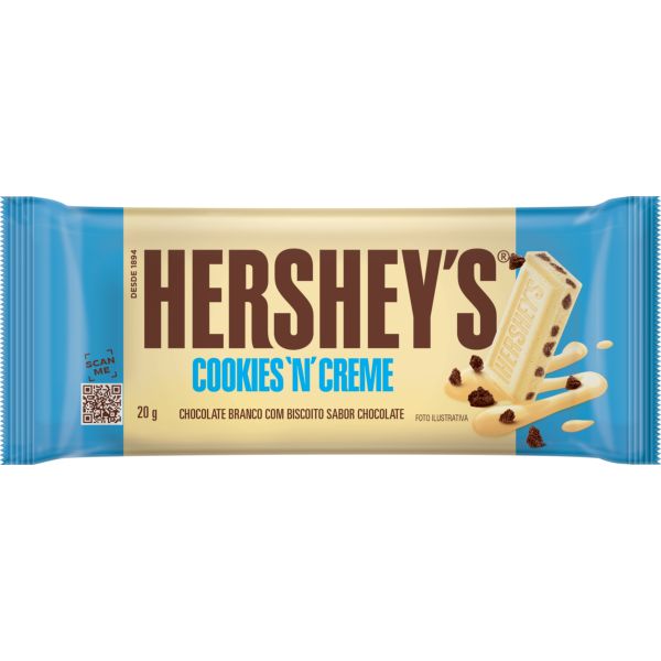 Barra de Chocolate Cookies N Cream 20g 1 UN Hershey's