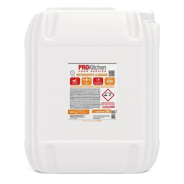 Detergente Clorado Prokitchen 20L Rende até 4000L 1 UN Audax