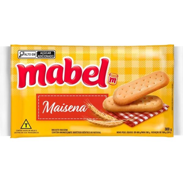 Biscoito Maisena 300g 1 UN Mabel