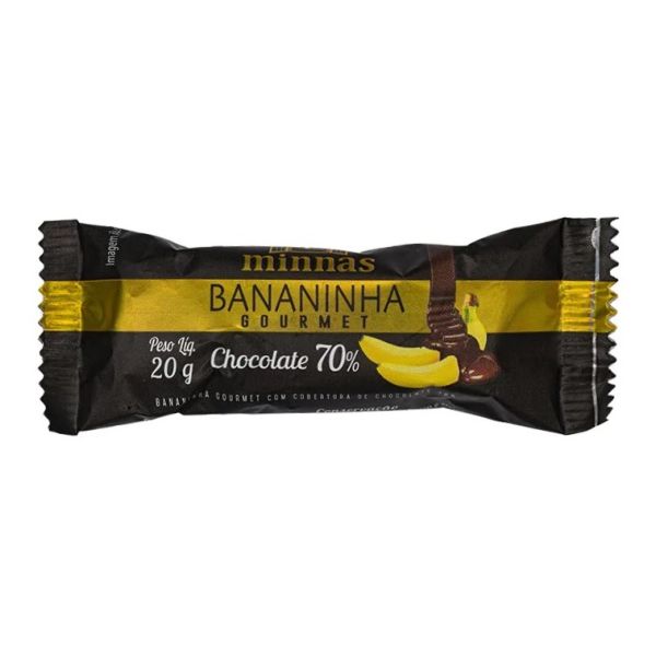 Doce de Bananinha com Chocolate 70% Cacau 20g 1 UN Minnas