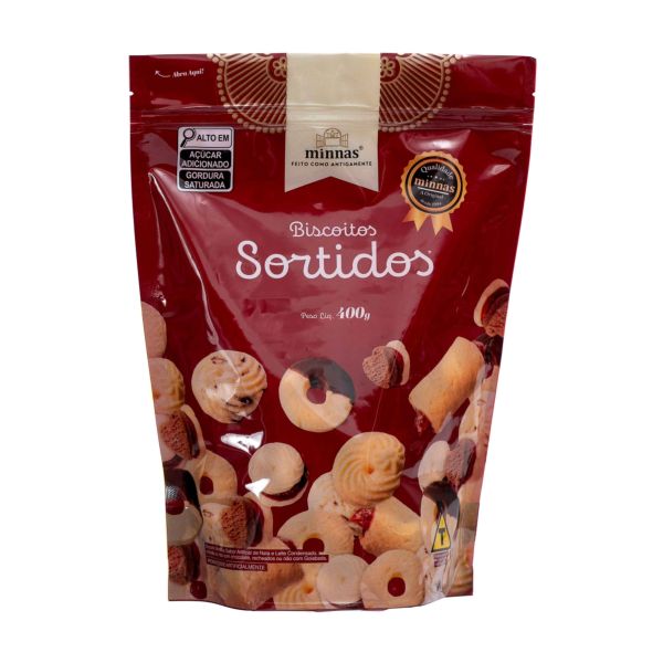 Biscoitos Doce Sortidos 400g 1 UN Minnas
