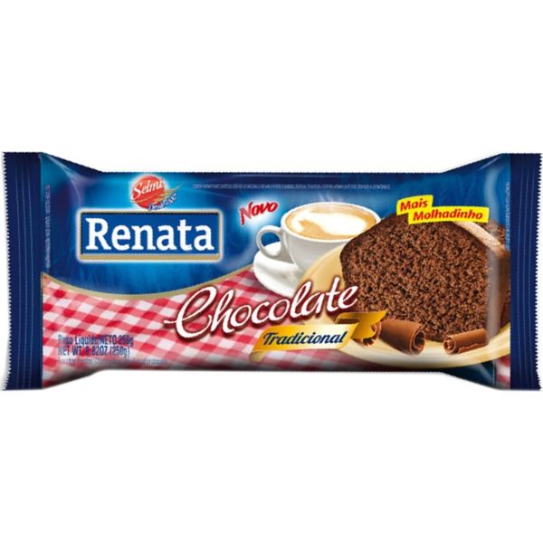 Bolo de Chocolate Tradicional 250g 1 UN Renata