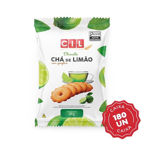 Biscoito Doce Chá de Limão Caixa 180UN 10G Cil