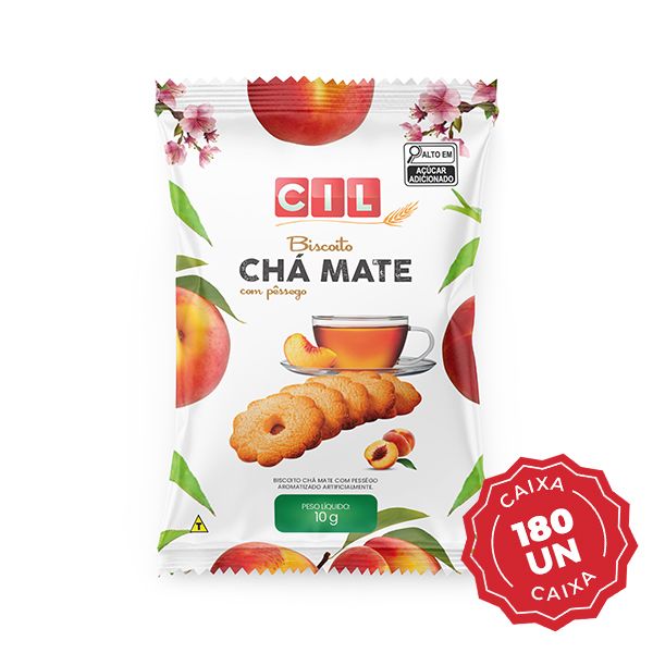 Biscoito Doce Chá Mate Caixa 180UN 10G Cil