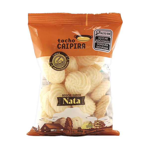 Biscoito Rosca de Nata 80g 1 UN Tacho Caipira