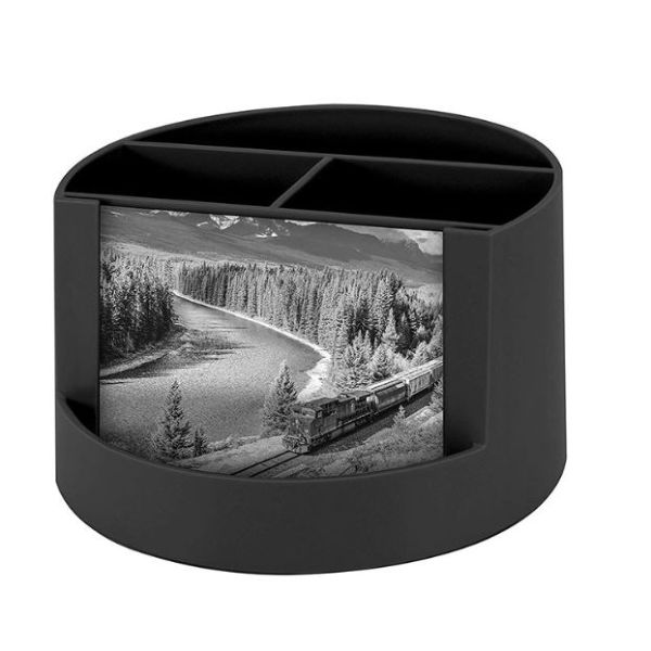 Organizador de Mesa com 4 Divisórias Preto 1 UN Acrimet