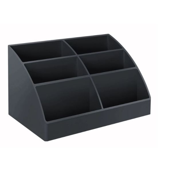 Organizador de Mesa com 6 Divisórias Preto 1 UN Acrimet