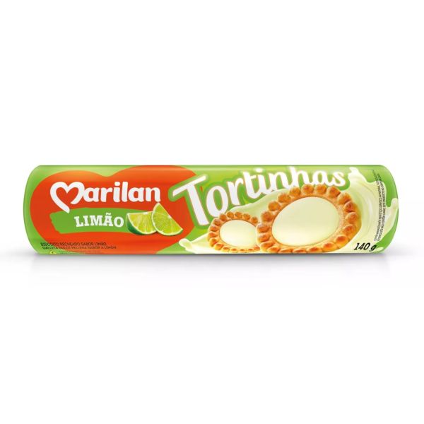 Biscoito Tortinha Limão 140g 1 UN Marilan