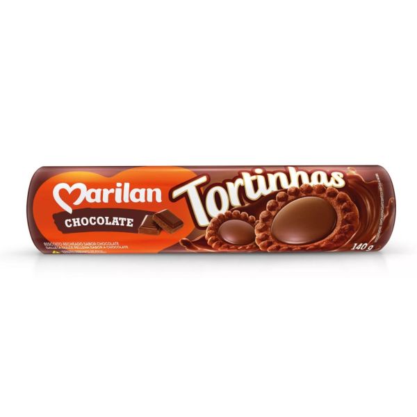 Biscoito Tortinha Chocolate 140g 1 UN Marilan