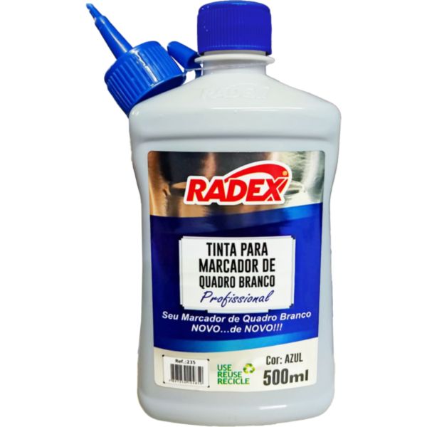 Tinta para Marcador de Quadro Branco Azul 500ml 1 UN Radex