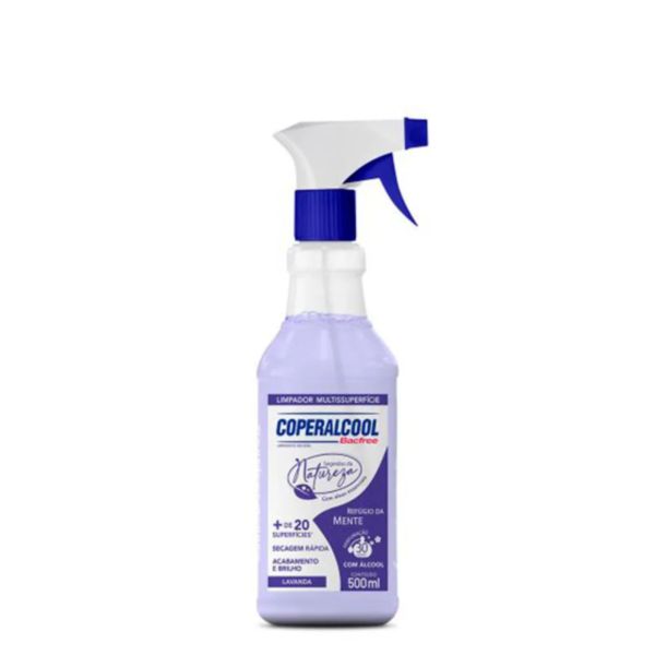 Álcool Liquido Bacfree 500ml Refúgio da Mente 1 UN Coperalcool
