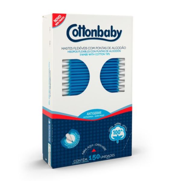 Haste Flexível 1 Cartucho 150UN Cottonbaby