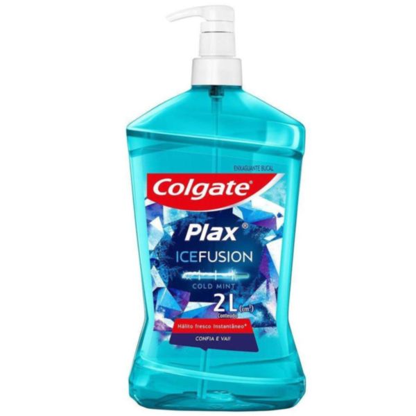 Enxaguante Bucal Plax Ice Fusion Frasco Pump Dosador 2L 1 UN Colgate