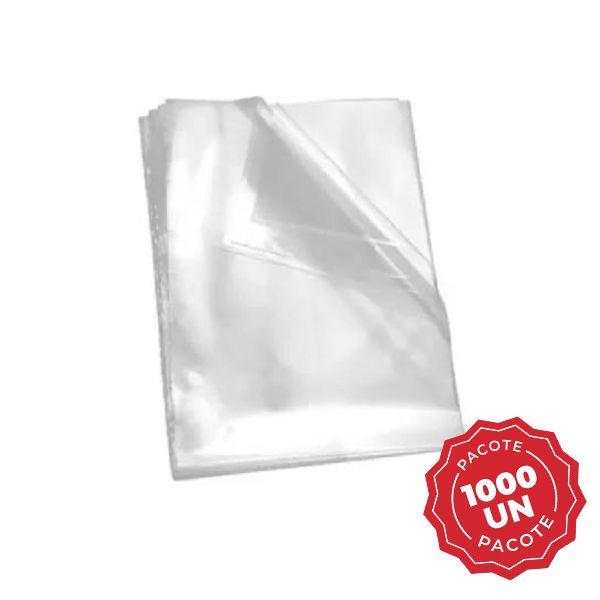 Saco Plástico Transparente 12x25x06 PT 1000 UN Brazilian Plast